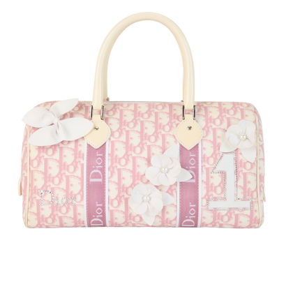 Vintage Oblique Girly Boston Bag, front view